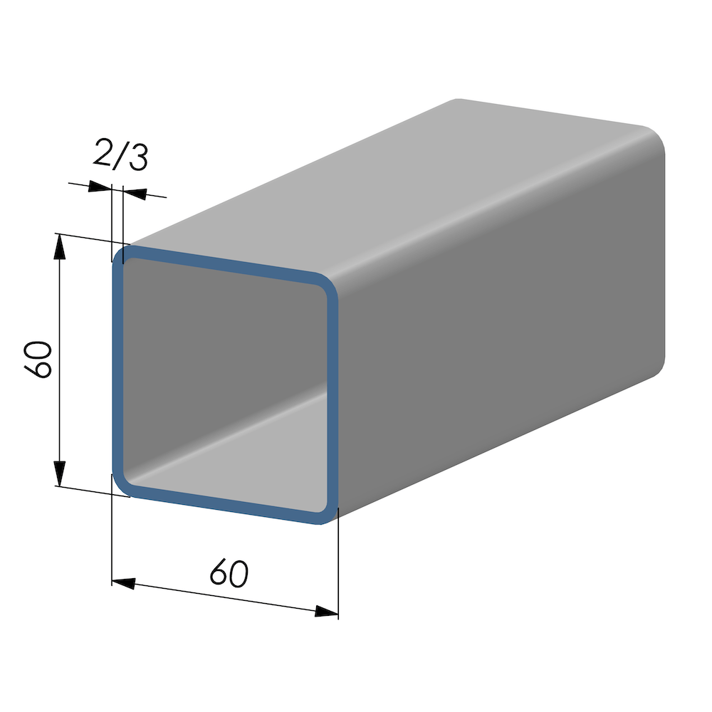Koker vierkant 60x60