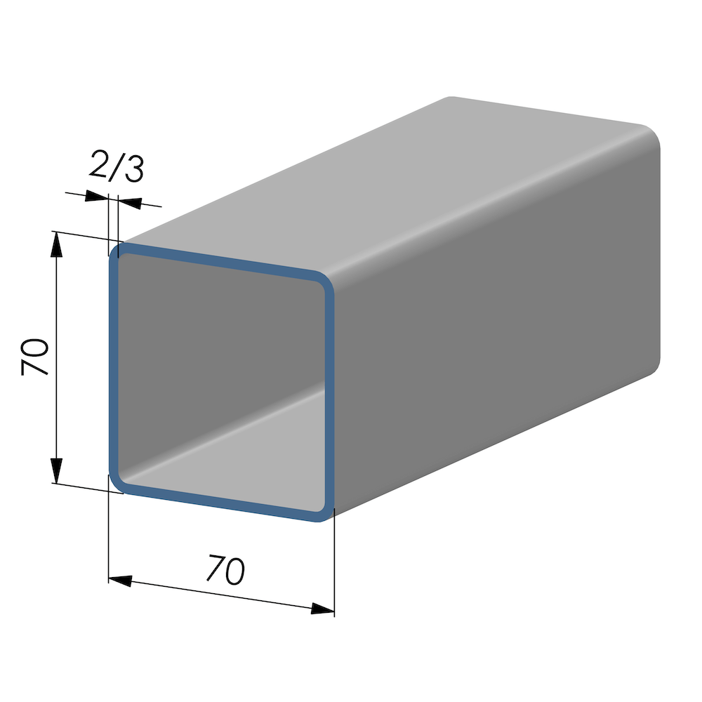 Koker vierkant 70x70