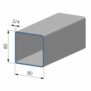 Koker vierkant 80x80