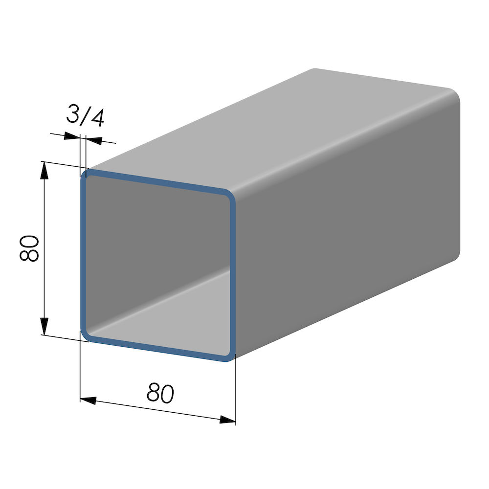 Koker vierkant 80x80