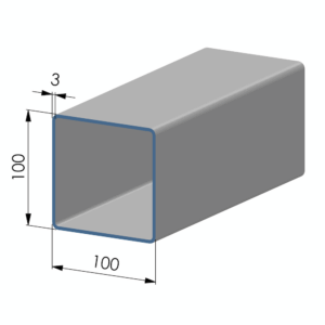 Koker vierkant 100x100 (mm)